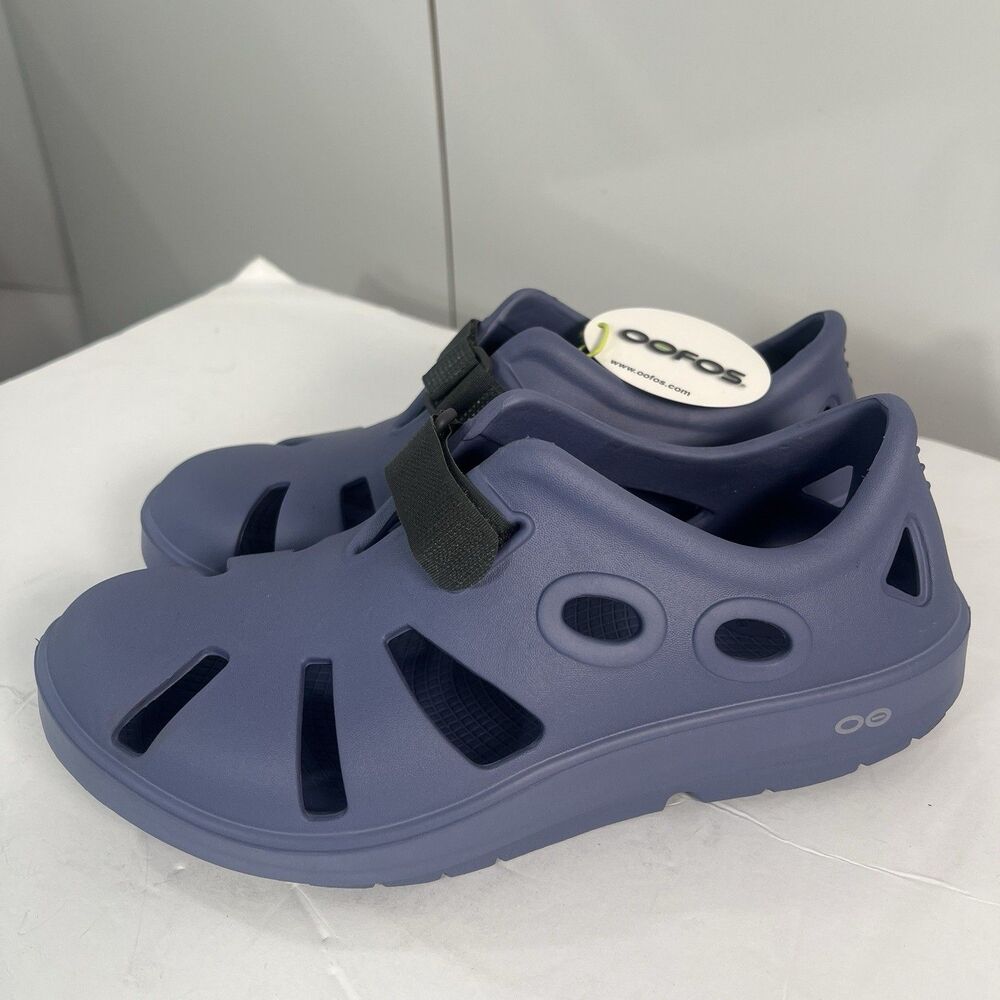 Women's 10 Men's 8- Oofos Oocandoo Recovery Sandals Shoes - Water Drop